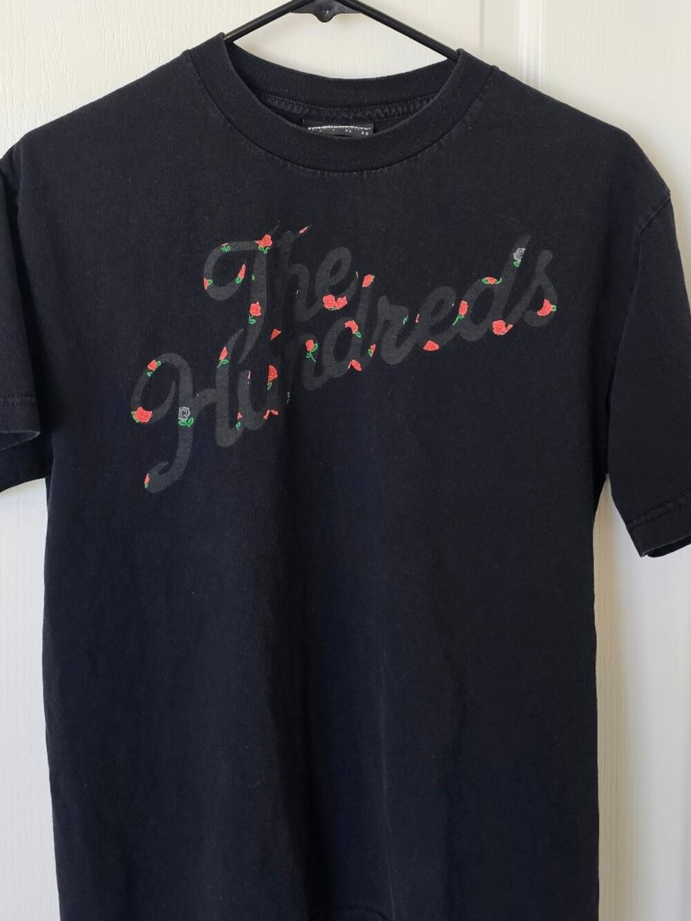 The Hundreds Script Logo Men's Black T-Shirt "Red Roses" | Size: M | streetwear